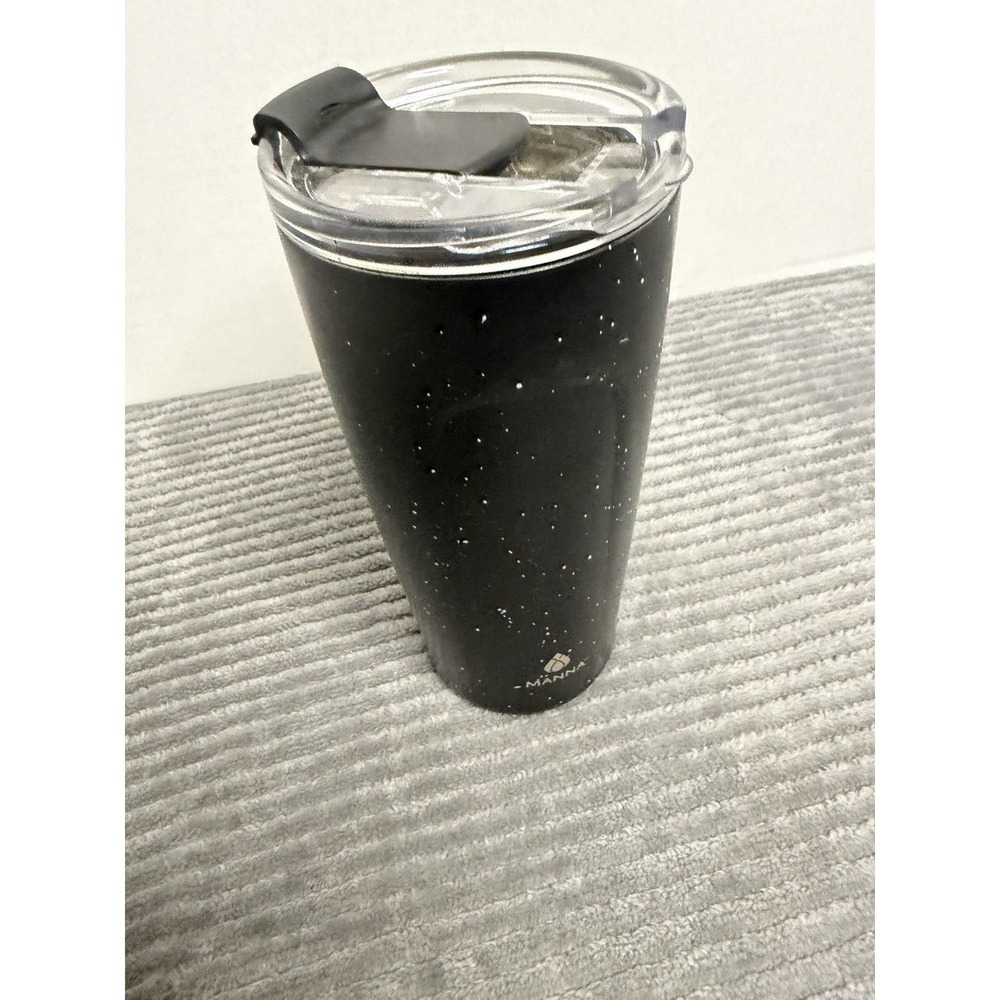Manna™ Ridge™ Stainless Steel Coffee Tumbler in a black speckled finish